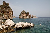 Strand von Scopello Castellammare del Golfo Sizilien