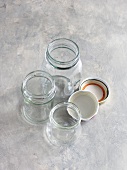 Confiture glass jars with lids