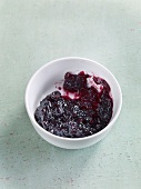 Black currant jelly in bowl