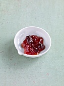 Currant cranberry jelly jam in bowl