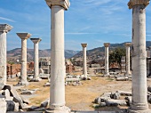 Ruins and columns in Selcuk, Turkey