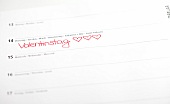Calendar entry with valentine's day tag