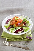 Abnehmen to go, Rote-Bete- Salat mit Lachs
