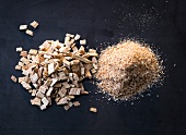 Räuchern, räuchern, Rauchgut, Holzspäne, Holzstücke, Holzchips