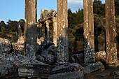 Ruins of Temple of Zeus at Euromos in Aegean, Turkey