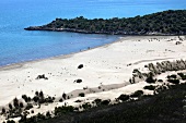 View of Demre beach and dunes in Aegean, Turkey