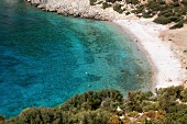 View of mountain and sea in Resadiye Peninsula, Turkey