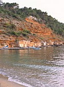 Insel Ibiza, Bucht, schroffe Felsen Natur, Meer