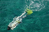 Woman snorkeling in Resadiye Peninsula, Aegean Region, Turkey