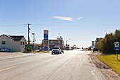 View of Town Watrous and high street on Highway 2, Saskatchewan, Canada