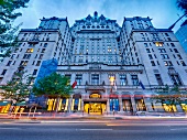 Facade of The Fairmont Hotel Vancouver in Vancouver, British Columbia, Canada