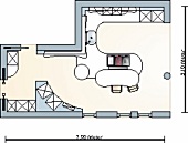 Grundriss, Küche, Skizze, Plan, von oben, Vogelperspektive