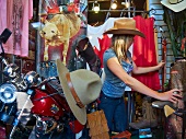 Woman in Shuhgeschaft, Gastown, Vancouver, British Columbia, Canada