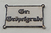 Lübeck, Schleswig Holstein, Straßenschild, Gr. Gröpelgrube