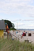 Lübecker Bucht, Schleswig Holstein, Ostsee, Sierksdorf, Strandkörbe