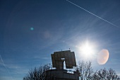 View of heliotrope house of solar architect Rolf Disch in Freiburg, Germany