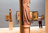 View of passion Altar in Sculpture hall, Augustiner Museum, Freiburg, Germany