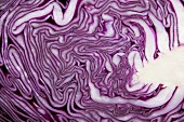 A halved red cabbage (detail)