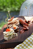 Bauernbrot-Sandwiches, Sandwiches, Bauernbrot, belegte Brote, belegt