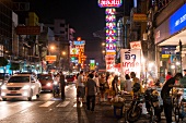 Thailand: Bangkok, Chinatown, Mensch en, Resaturant, Straße