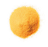 A pile of gold powder (seen from above)