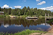 Lettland, Gauja, Fähre