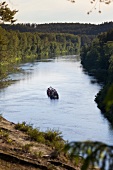 Lettland, Gauja, Nationalpark, Floßfahrt