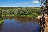 Lettland, Gauja, Nationalpark, Floßfahrt