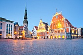 Lettland, Riga, Schwarzhäuptnerhaus, Rathausplatz, 