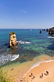 Portugal, Algarve, Küste vor Lagos, Praia Dona Ana