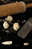 Razzat Al Kadi (Sultan's turban, deep-fried pastry from Arabia) being made