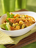 Exotic scallop and papaya curry with lime