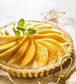 A pear and marzipan tart for Christmas