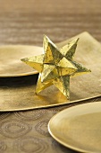 Christmas decoration with a gold star