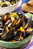 Bowl of Mussels in White Wine