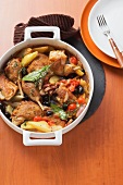 Provence style braised chicken with vegetables