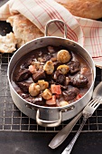 Beef ragout in red wine sauce