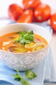 Tomatensuppe mit Lauch