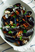 Mussels in cooking liquid