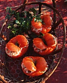 Stuffed beefsteak tomatoes