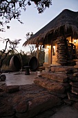 An African house with a thatched roof