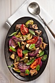Grilled vegetables with basil