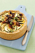 Courgette quiche with dried tomatoes