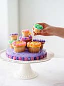 Kuchen mit Cupcakes verzieren