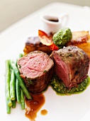 Beef fillet with pesto