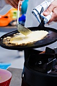 Pancake being made