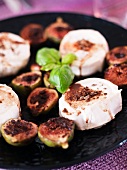 Soft cheese with figs