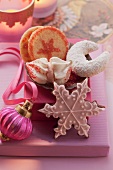 Assorted Christmas biscuits to give as gifts