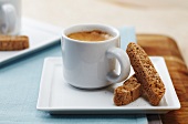 Cup of Espresso with Biscotti
