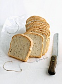 Gluten Free Bread with Flax Seed; Sliced